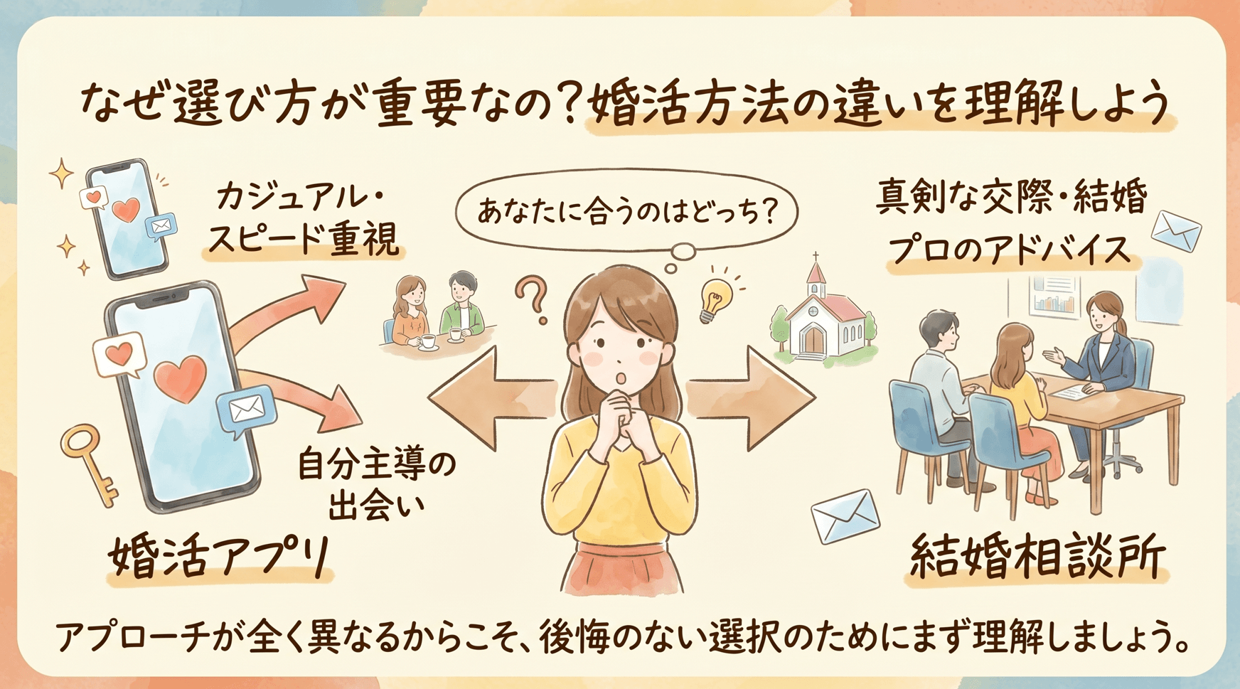 なぜ選び方が重要なの？婚活方法の違いを理解しよう
