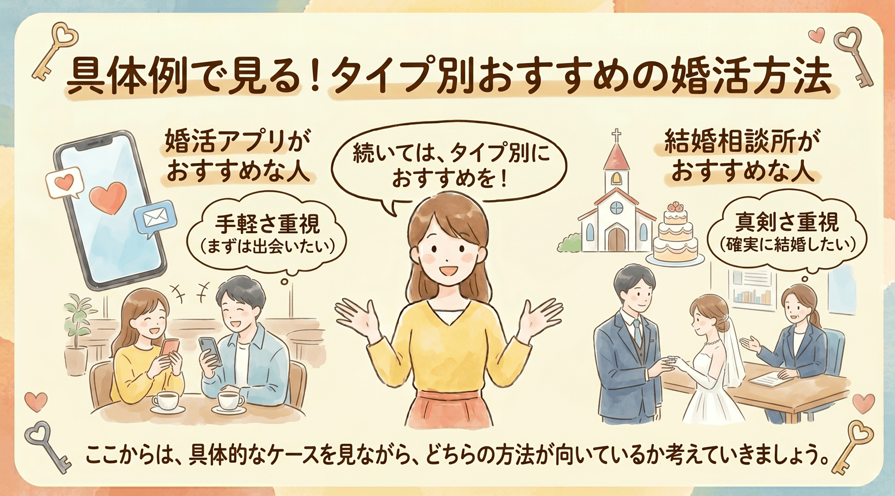 具体例で見る！タイプ別おすすめの婚活方法