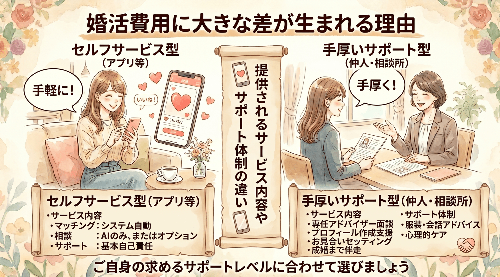 婚活費用に大きな差が生まれる理由