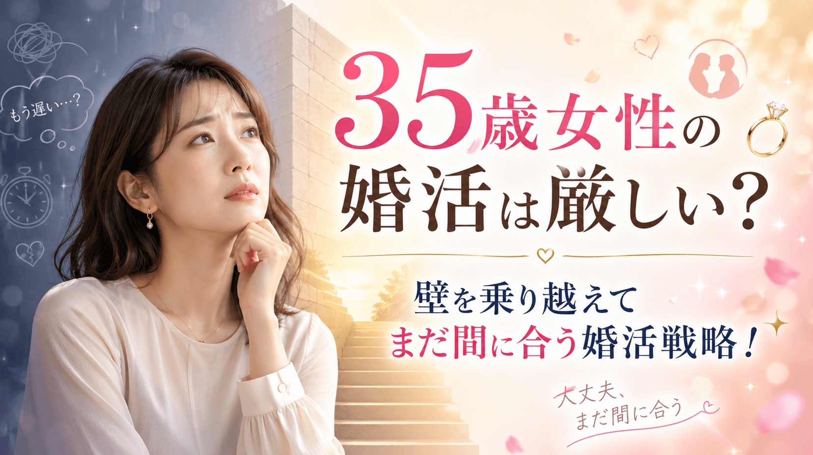 35歳女性の婚活は厳しい？壁を乗り越えて まだ間に合う婚活戦略！