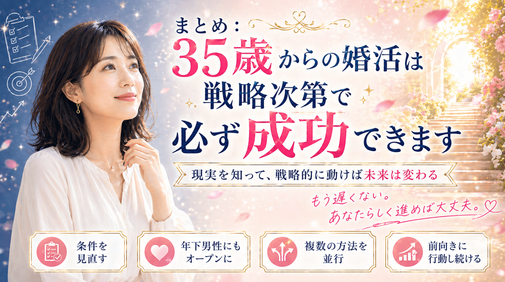 35歳からの婚活は戦略次第で必ず成功できます