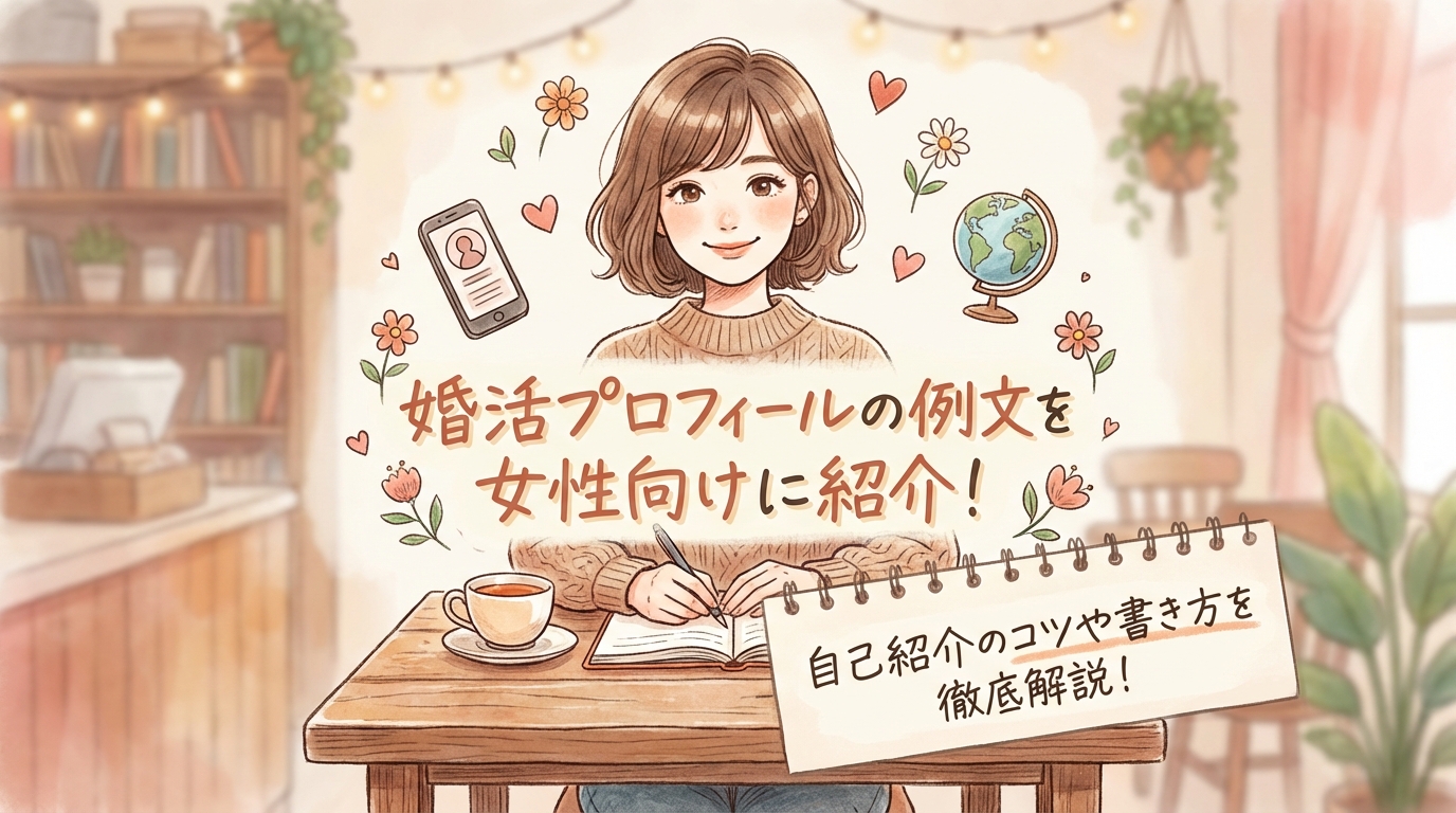 婚活プロフィールの例文を女性向けに紹介！自己紹介のコツや書き方を徹底解説！