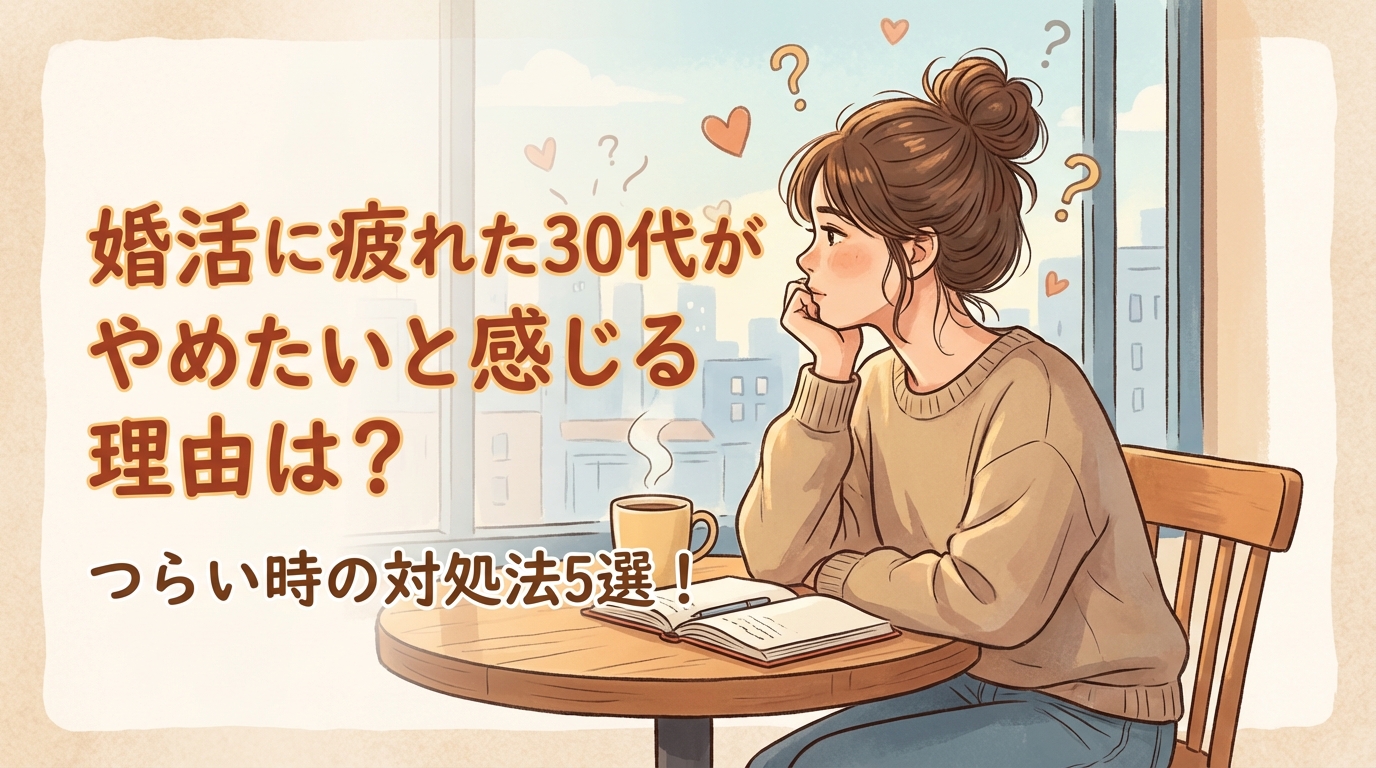 婚活に疲れた30代がやめたいと感じる理由は？つらい時の対処法5選！