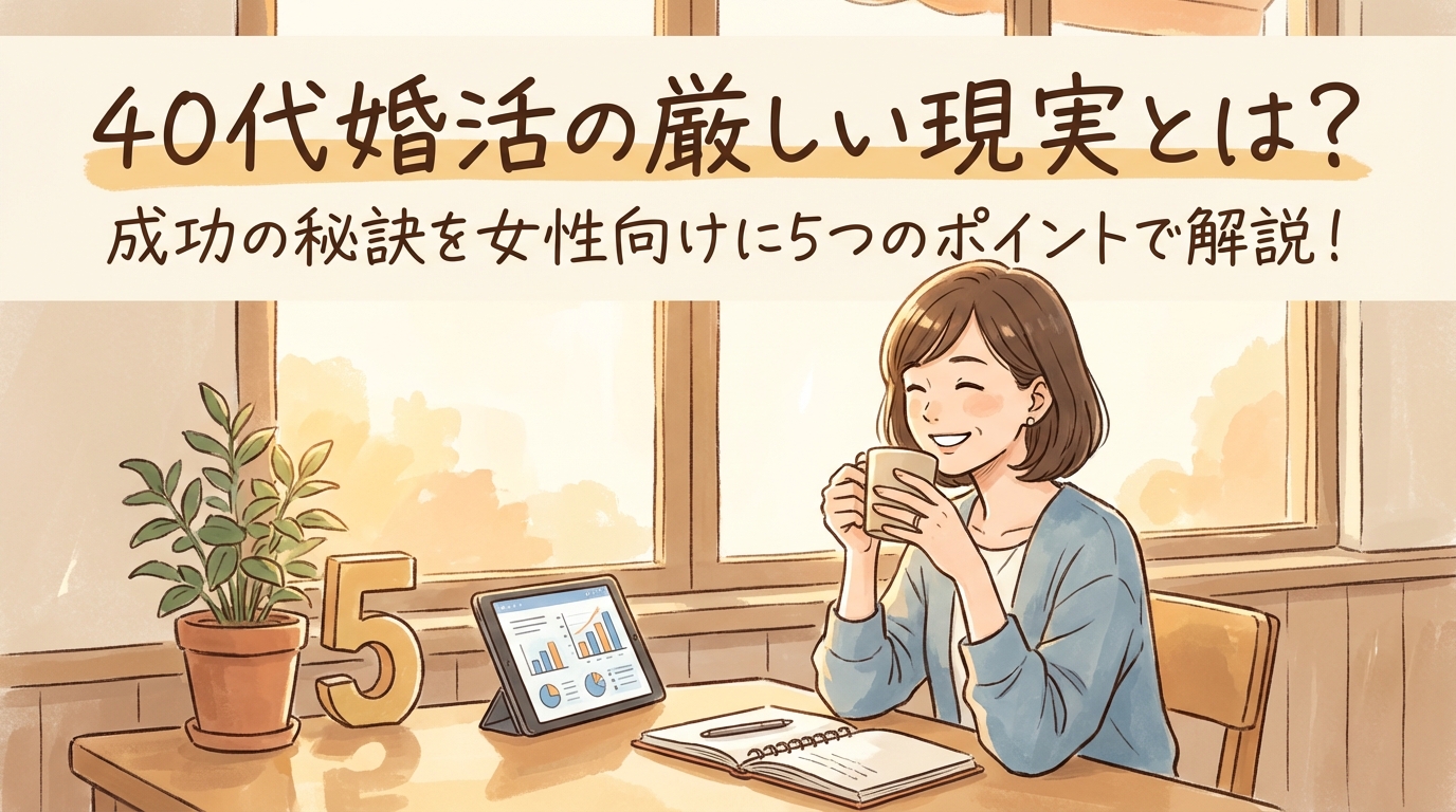 40代婚活の厳しい現実とは？成功の秘訣を女性向けに5つのポイントで解説！