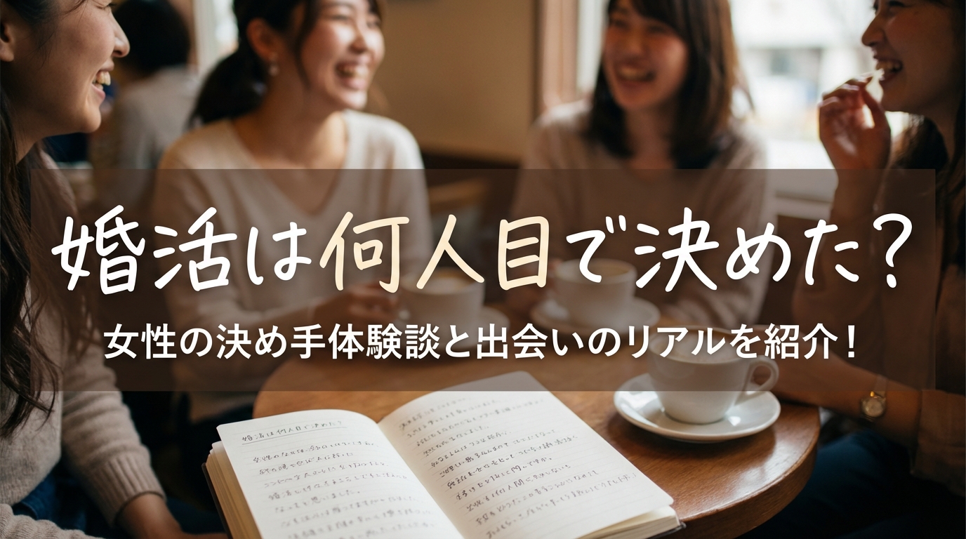 婚活は何人目で決めた？女性の決め手体験談と出会いのリアルを紹介！