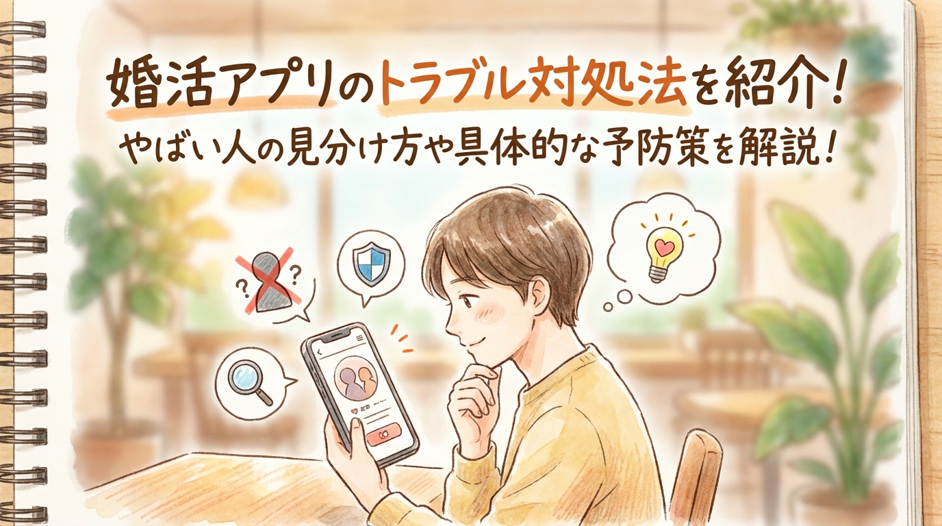 婚活アプリのトラブル対処法を紹介！やばい人の見分け方や具体的な予防策を解説！