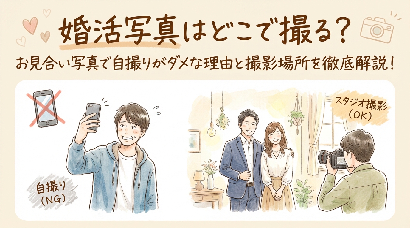 婚活写真はどこで撮る？お見合い写真で自撮りがダメな理由と撮影場所を徹底解説！
