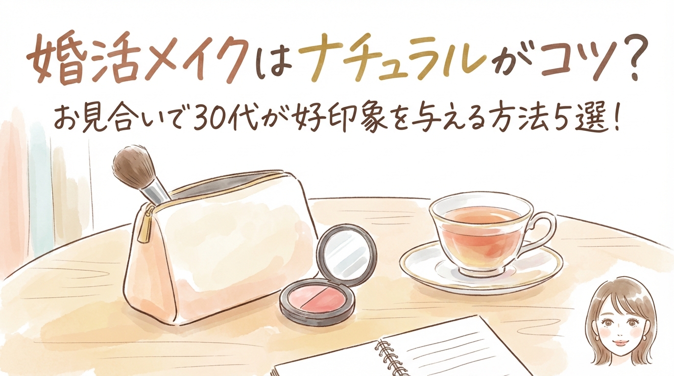 婚活メイクはナチュラルがコツ？お見合いで30代が好印象を与える方法5選！