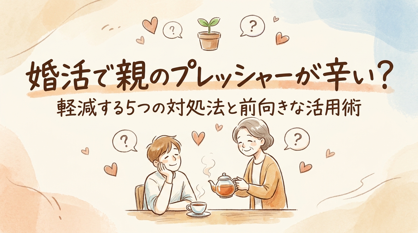 婚活で親のプレッシャーが辛い？軽減する5つの対処法と前向きな活用術