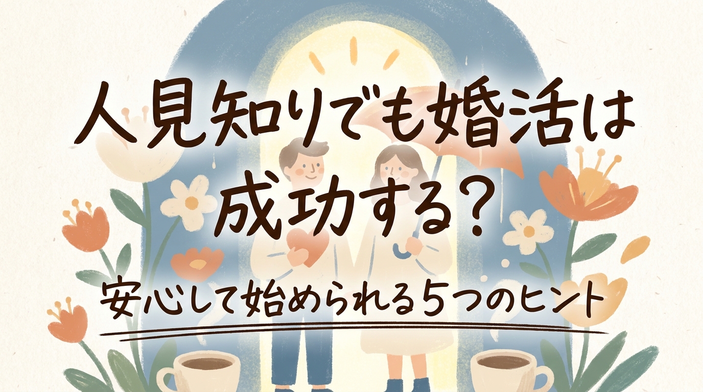 人見知りでも婚活は成功する?安心して始められる5つの方法を紹介!