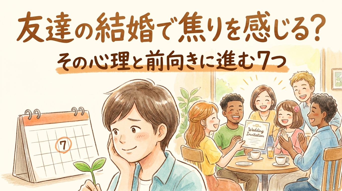 友達の結婚で焦りを感じる？その心理と前向きに進む7つの方法
