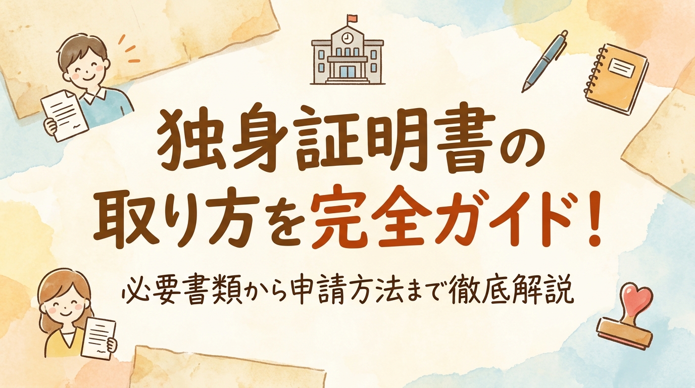 独身証明書の取り方を完全ガイド！必要書類から申請方法まで徹底解説