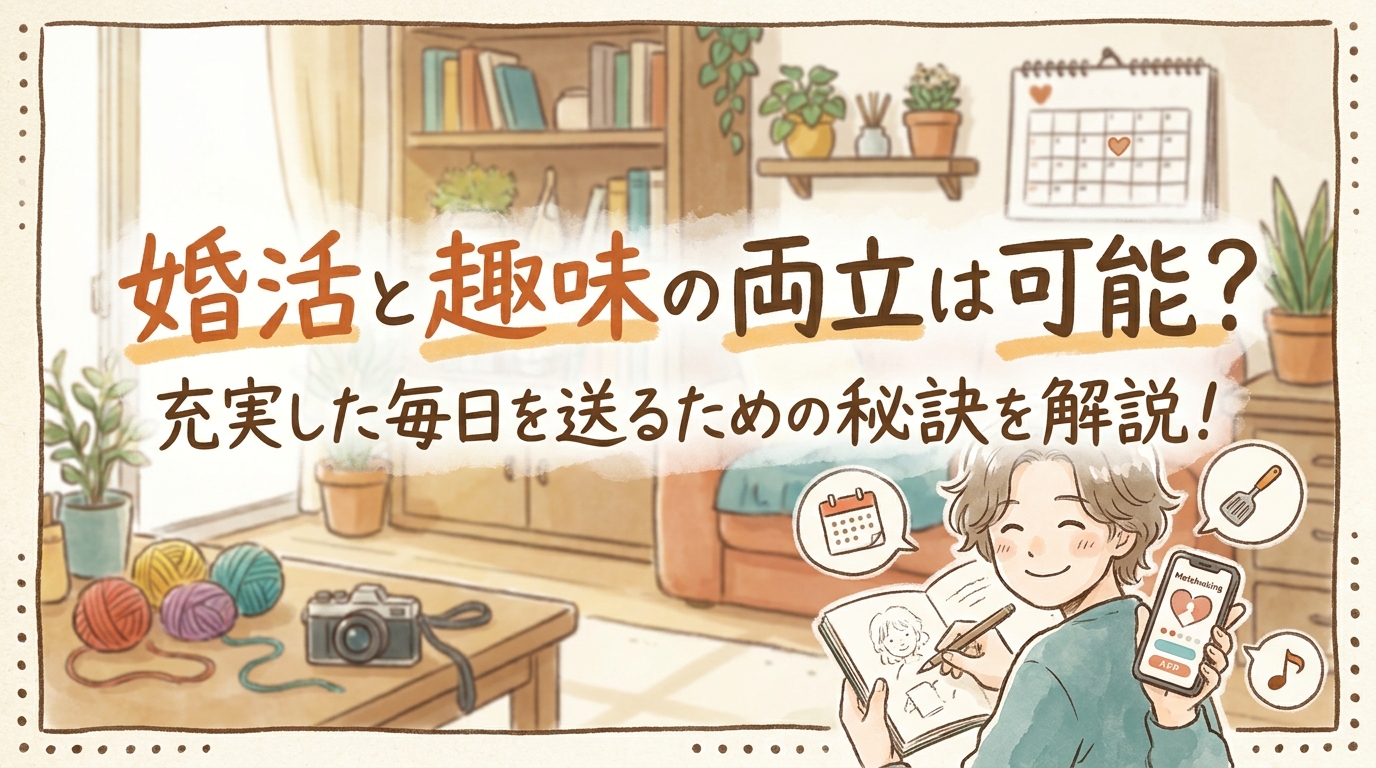 婚活と趣味の両立は可能？充実した毎日を送るための秘訣を解説！