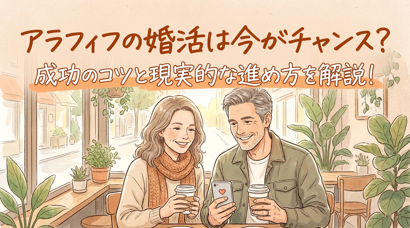 アラフィフの婚活は今がチャンス？成功のコツと現実的な進め方を解説！