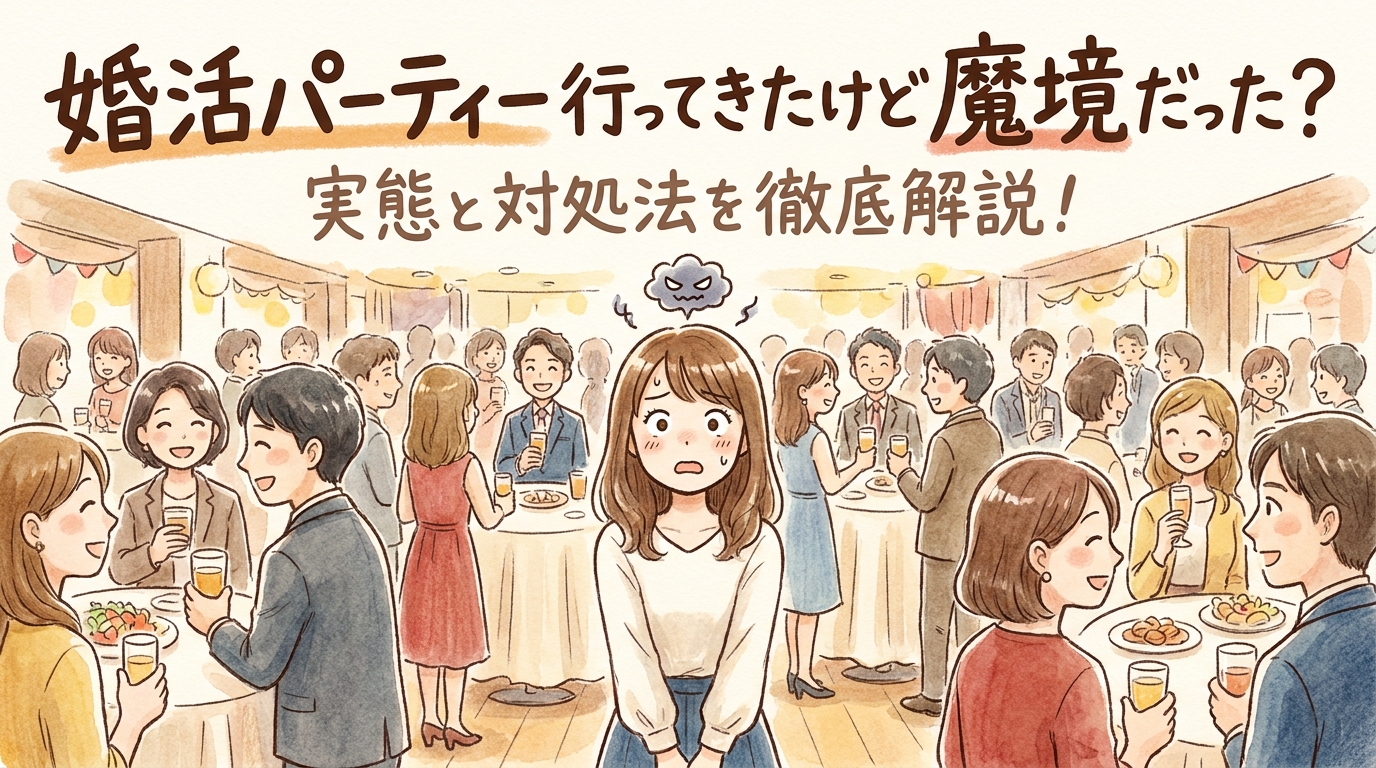 婚活パーティー行ってきたけど魔境だった？実態と対処法を徹底解説！